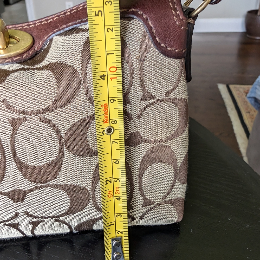 COPY - Coach Brown and Tan Signature Shoulder Bag - Picture 6 of 7